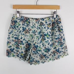 Eloise Floral Layered Scallop Hem High Rise Short